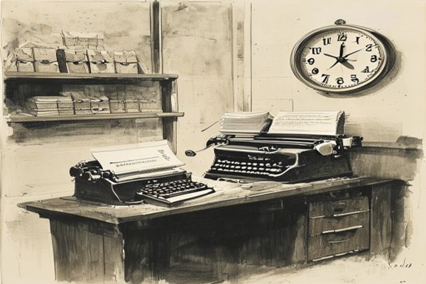 Mailroom scene